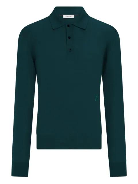 long-sleeved wool polo shirt by FERRAGAMO