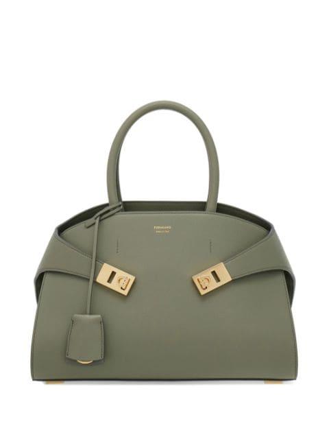 medium Hug leather tote bag by FERRAGAMO
