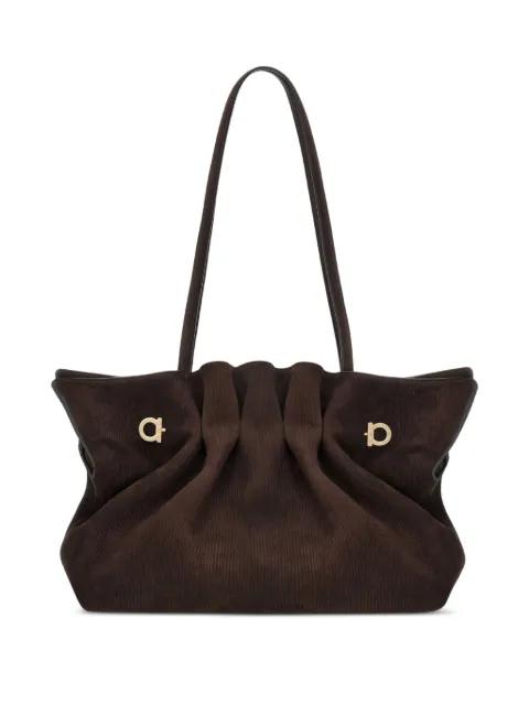 medium gancio-embellished gathered tote bag by FERRAGAMO