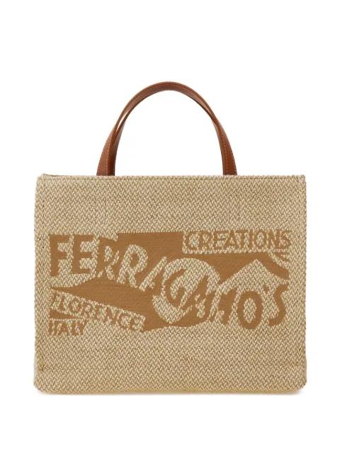medium logo-embroidered tote bag by FERRAGAMO