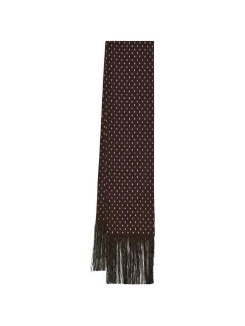 micro Gancini print silk scarf by FERRAGAMO