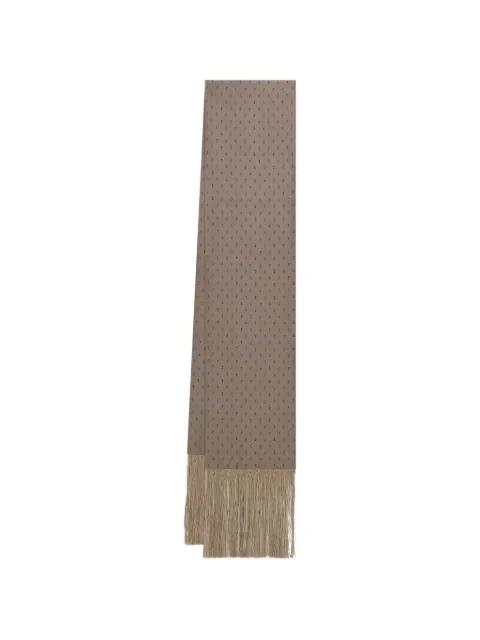micro Gancini print silk scarf by FERRAGAMO