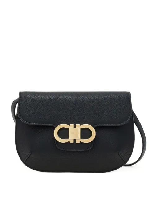 mini double-Gancini cross body bag by FERRAGAMO