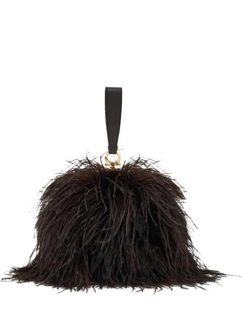 mini feather tote bag by FERRAGAMO
