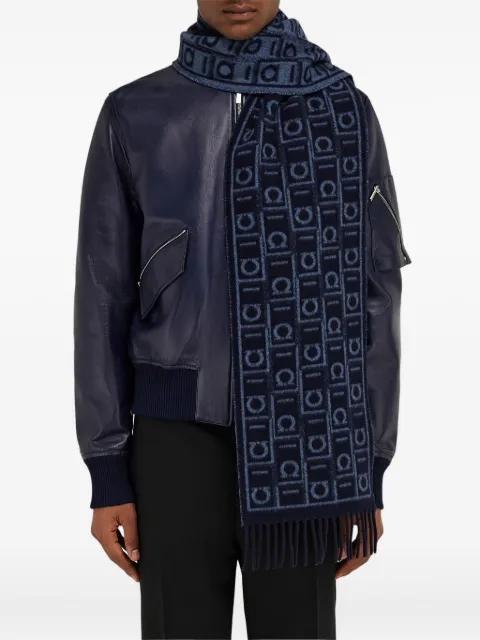 monogram fringed scarf by FERRAGAMO