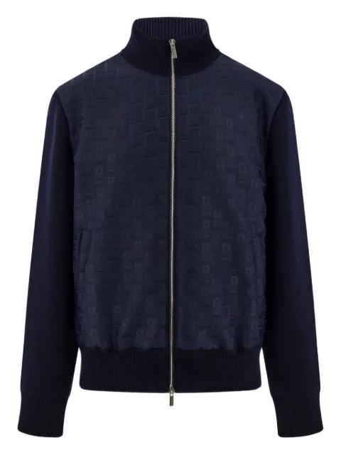 monogram jacquard knitted bomber jacket by FERRAGAMO