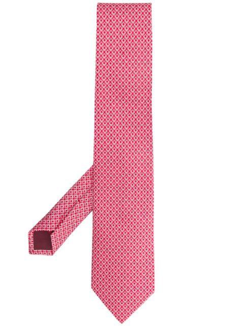 monogram print tie by FERRAGAMO