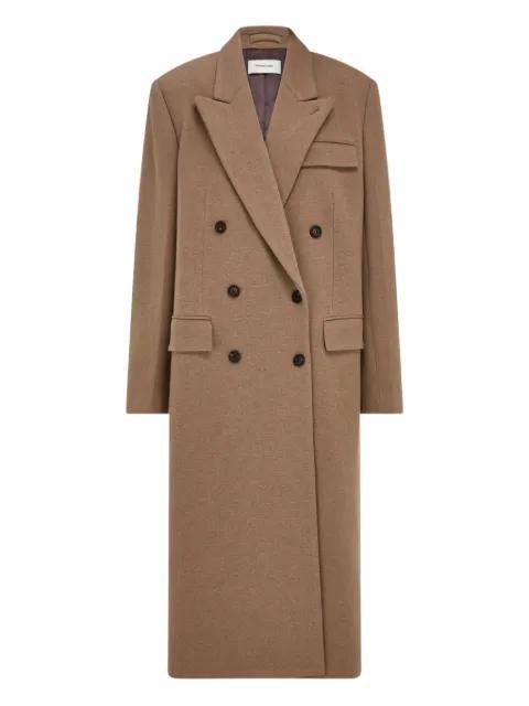 peak lapel double-breasted coat by FERRAGAMO