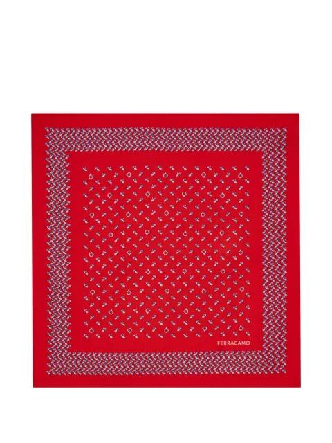 pelican print silk pocket square by FERRAGAMO