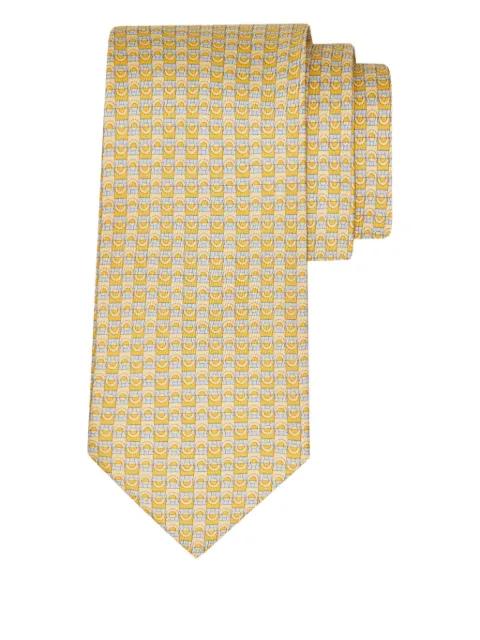 print silk tie by FERRAGAMO