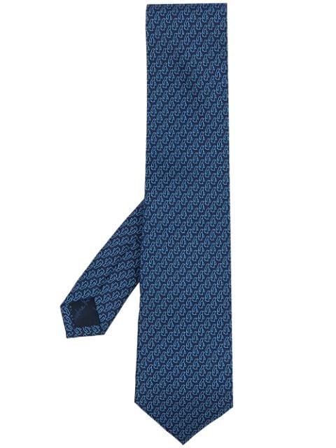 printed silk tie by FERRAGAMO
