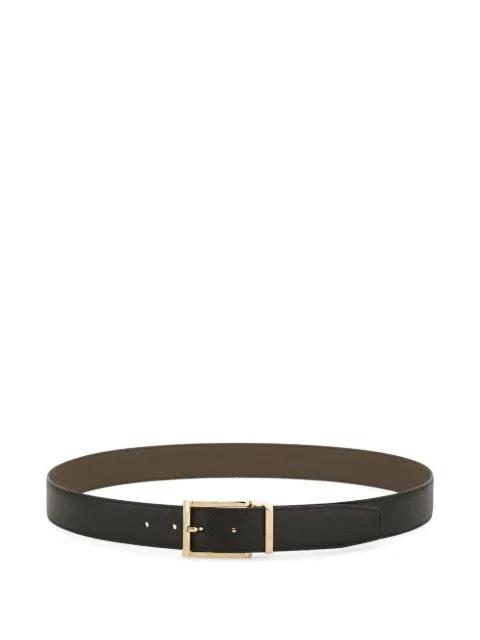 reversible and adjustable rectangle-buckle belt by FERRAGAMO