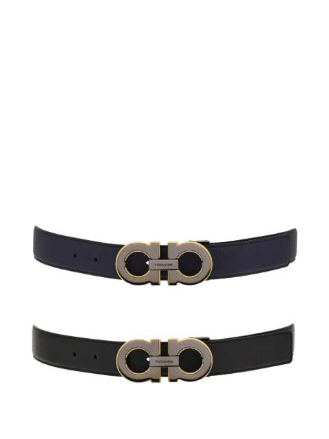 reversible gancini buckle belt by FERRAGAMO