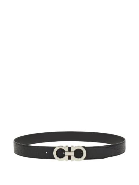 reversible gancini buckle belt by FERRAGAMO