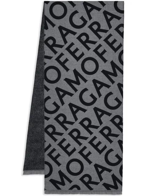 reversible logo scarf by FERRAGAMO
