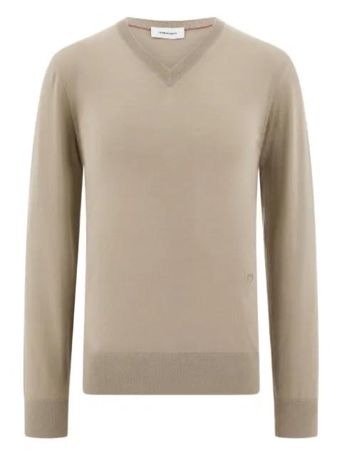 ribbed V-neck sweater by FERRAGAMO