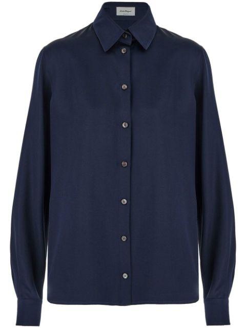 satin button-up shirt by FERRAGAMO
