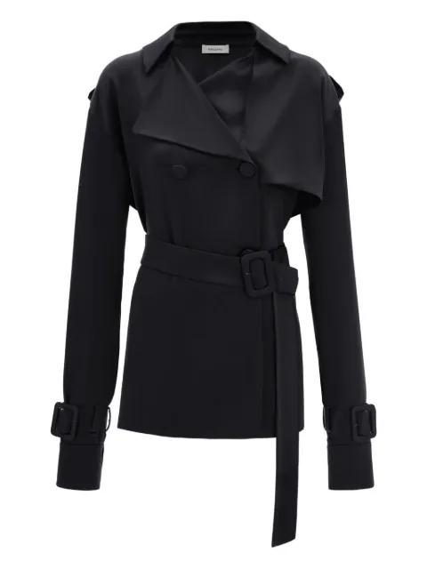 satin double-breasted trench coat by FERRAGAMO