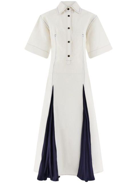 satin-inlay shirtdress by FERRAGAMO