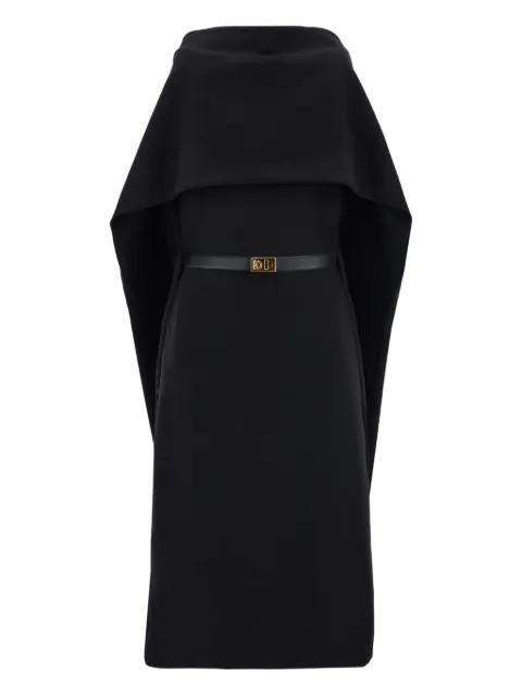 shawl-collar belted midi dress by FERRAGAMO
