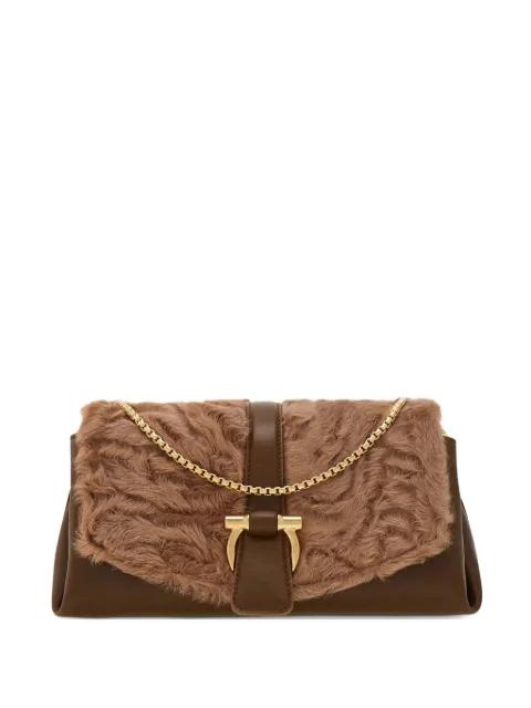shearling-front mini bag by FERRAGAMO