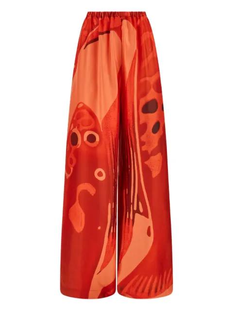silk palazzo trousers by FERRAGAMO