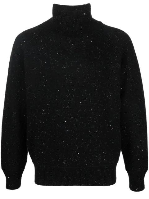 speckle-knit rollneck jumper by FERRAGAMO