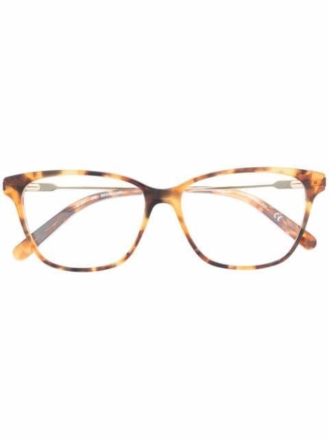square-frame tortoiseshell-effect glasses by FERRAGAMO