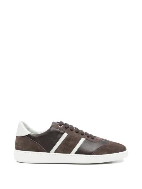striped-detail leather sneakers by FERRAGAMO