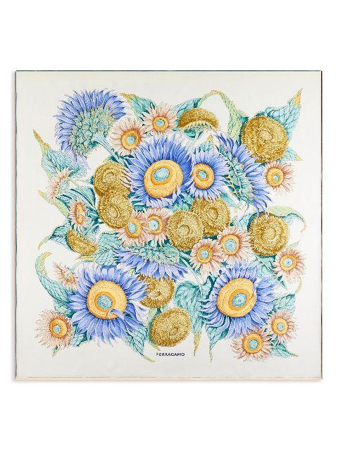 sunflower-print silk scarf by FERRAGAMO