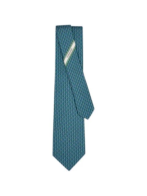 tennis print silk tie by FERRAGAMO