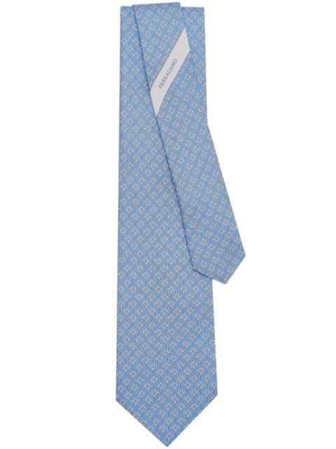 tetris-print silk tie by FERRAGAMO