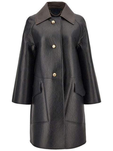 textured nappa-leather coat by FERRAGAMO