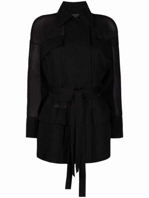 tie-fastening shirt jacket by FERRAGAMO