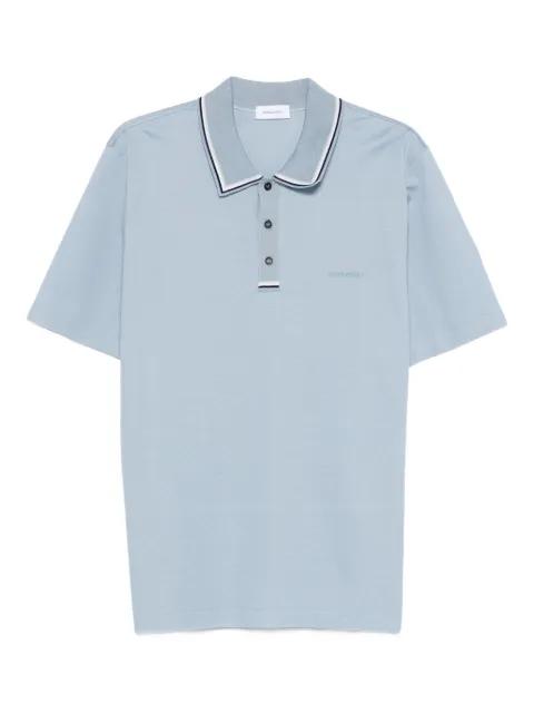 tipped-collar logo-embroidered polo shirt by FERRAGAMO