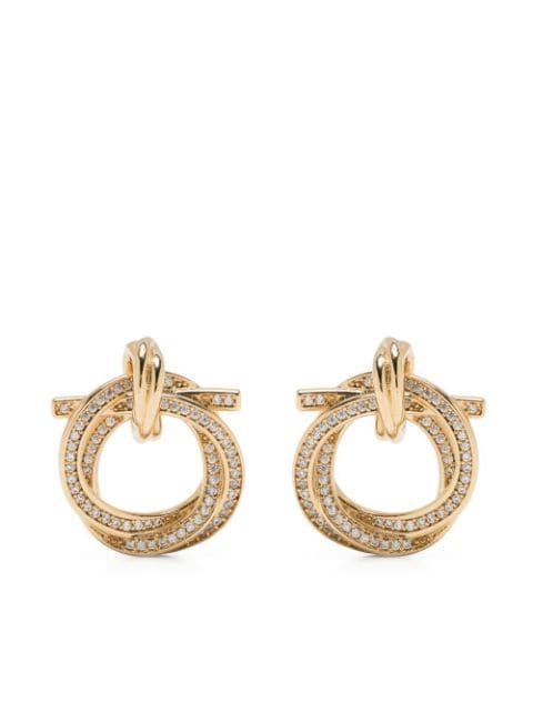 twisted Gancini earrings by FERRAGAMO