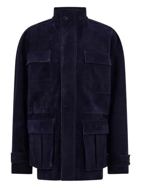 utility pockets suede blouson by FERRAGAMO