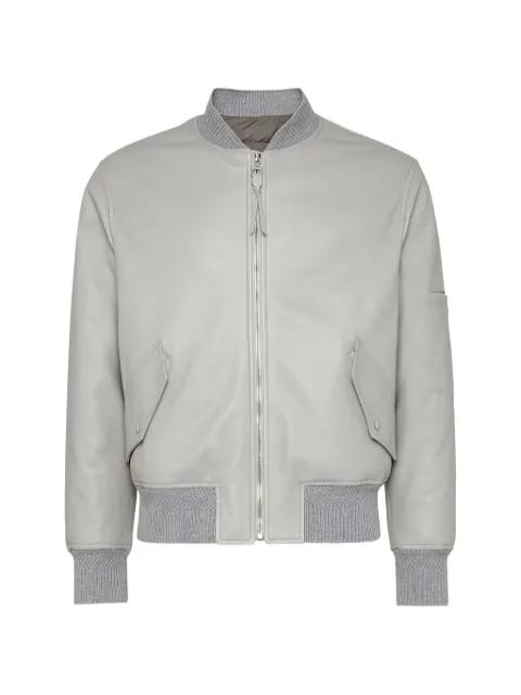 zip leather jacket by FERRAGAMO