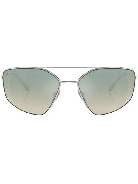 geometric-frame glasses by FERRARI