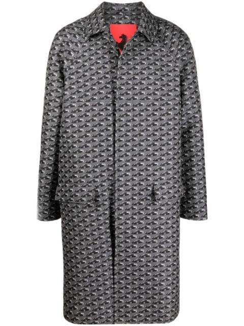 graphic-print single-breasted coat by FERRARI