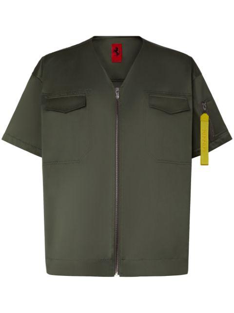 keyring-attachment zip-fastening shirt by FERRARI