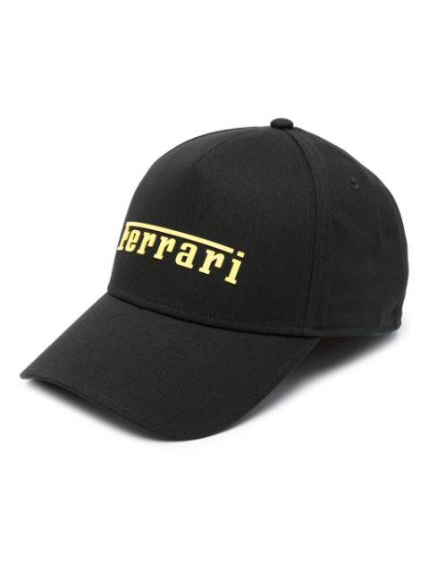 logo-embossed cotton cap by FERRARI