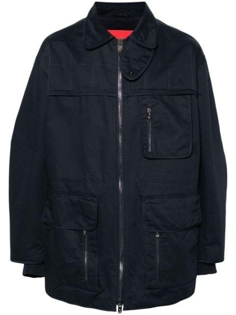 quilted cargo coat by FERRARI