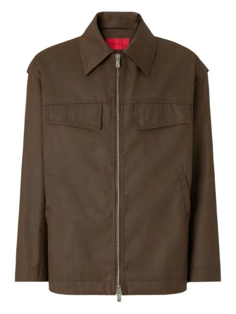 zip-up shirt jacket by FERRARI