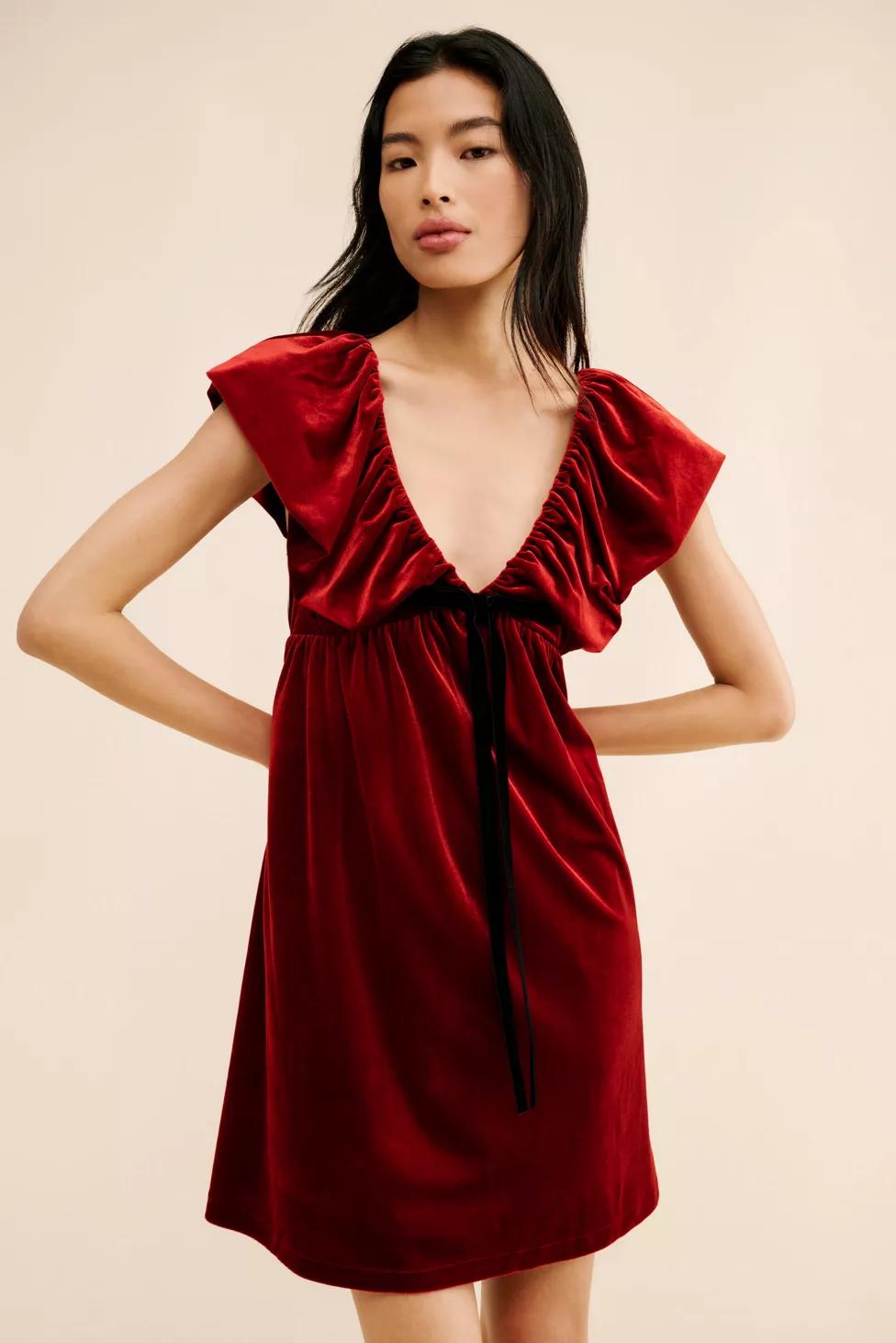 Few Moda Didi Velvet Mini Dress by FEW MODA