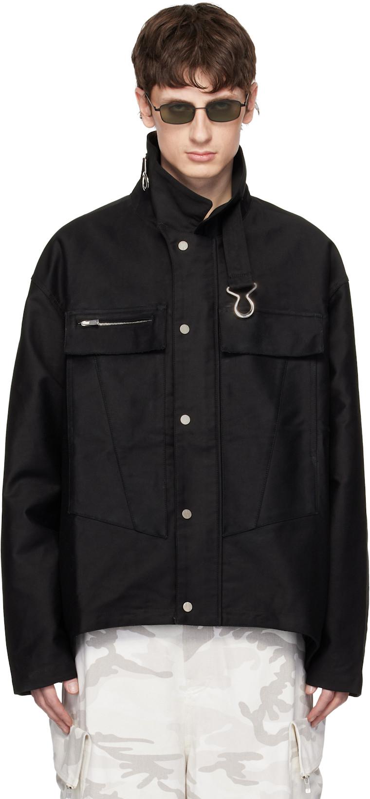 Black FF Bunker Jacket by FFFPOSTALSERVICE