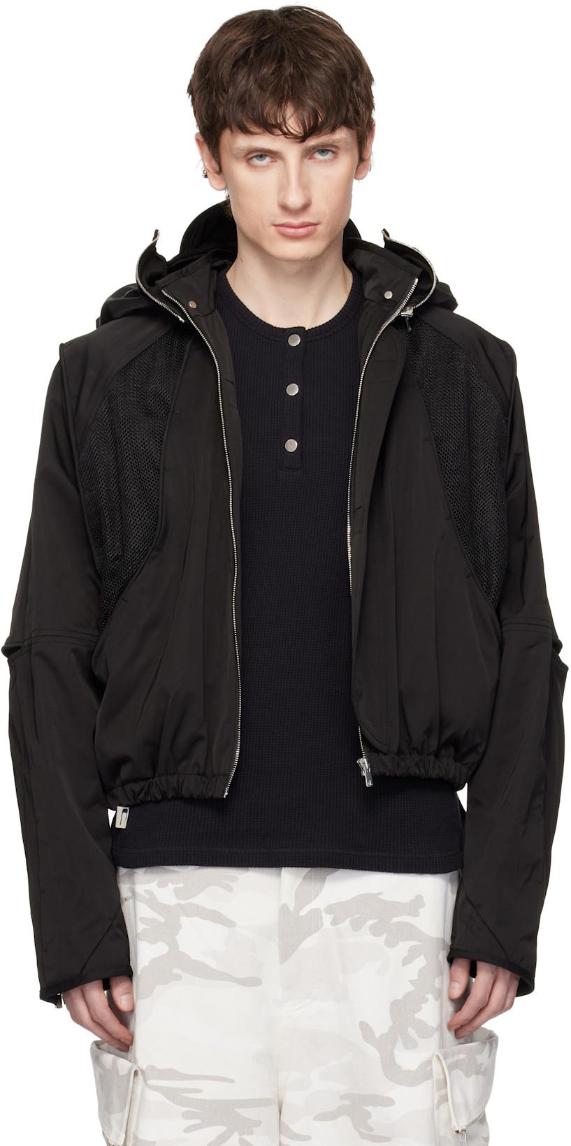 Black Parachute Hooded Gen 2 Jacket by FFFPOSTALSERVICE