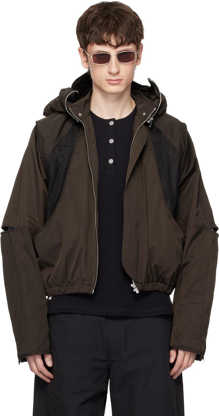 Brown Parachute Hooded Gen 2 Jacket by FFFPOSTALSERVICE