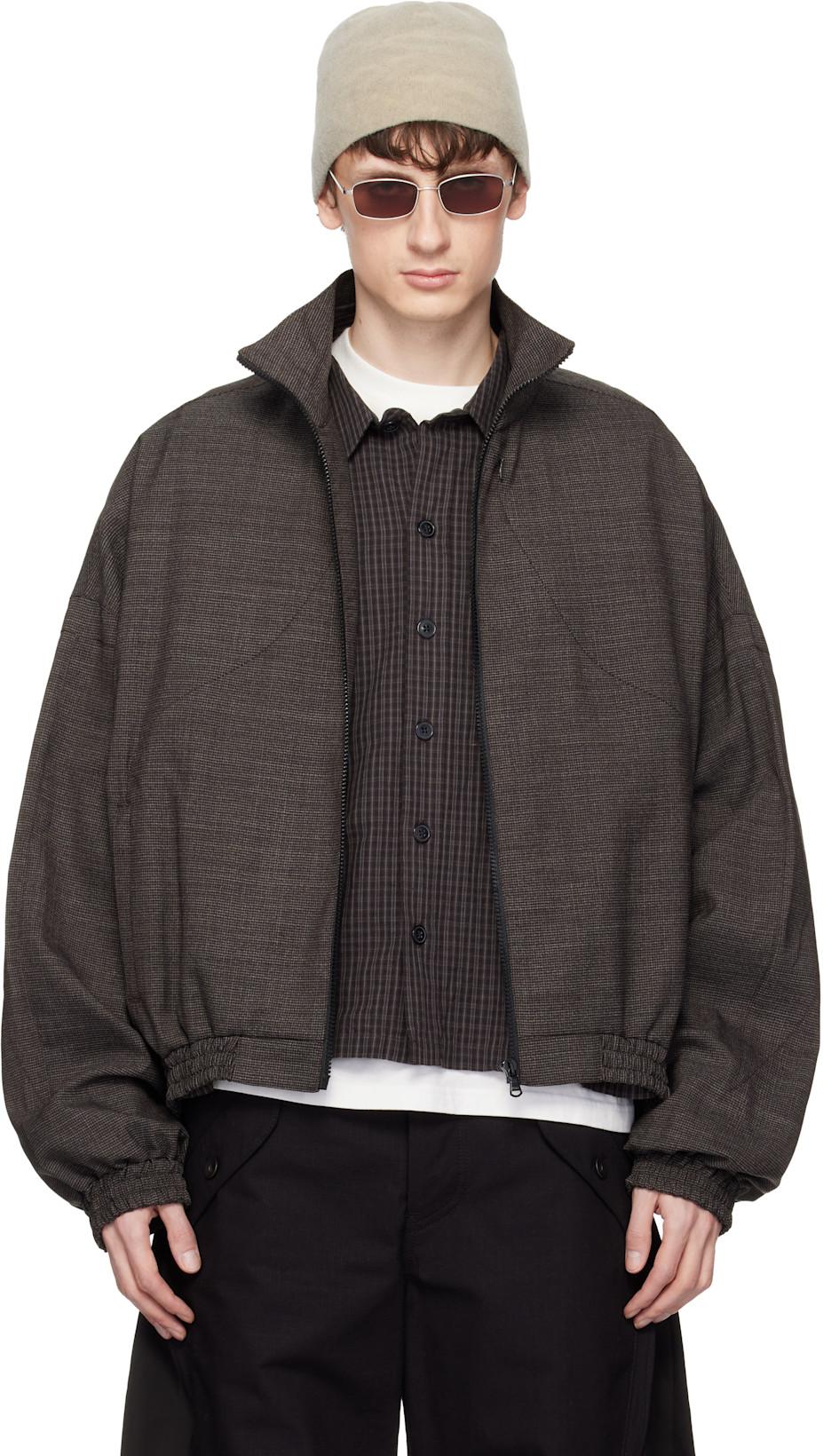 Brown Vented OS Track Jacket by FFFPOSTALSERVICE