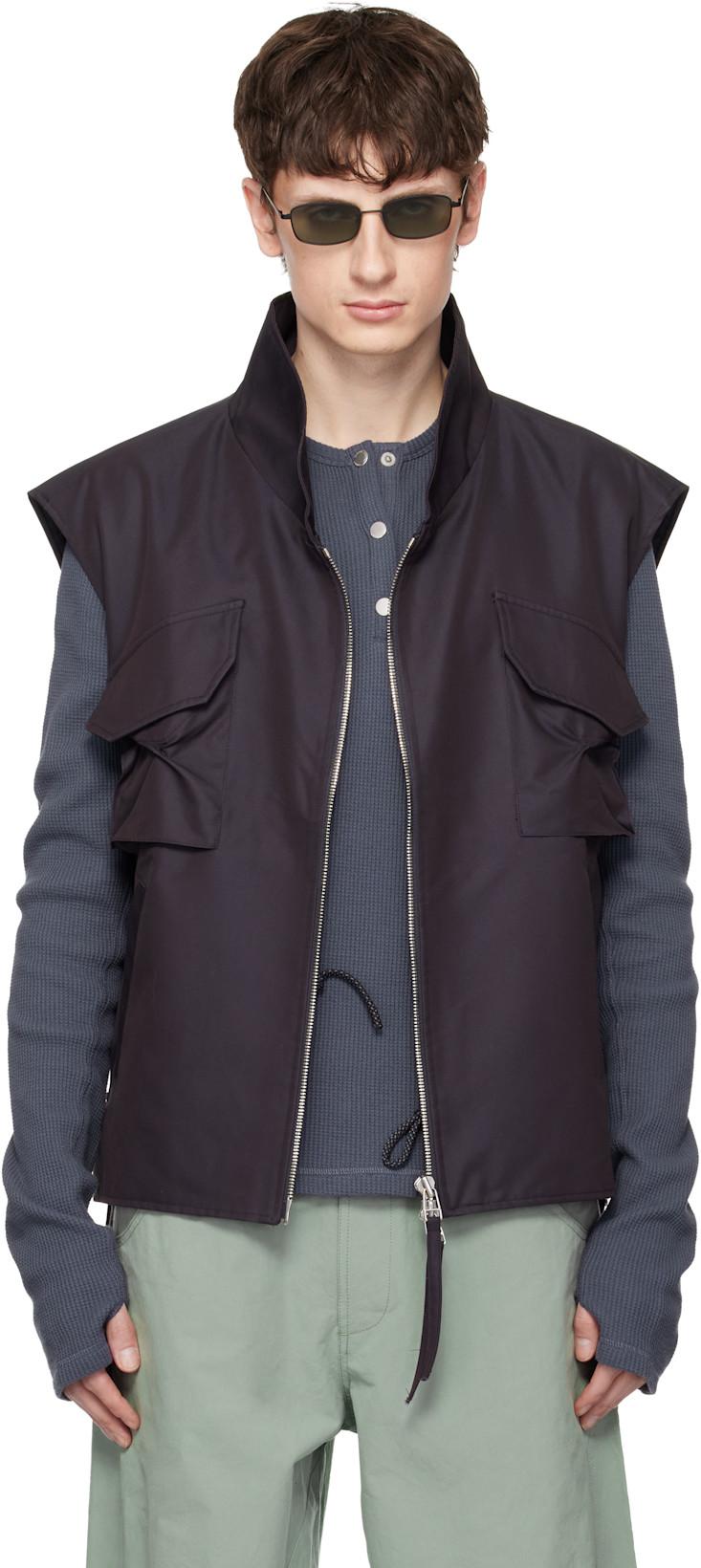 Purple Darted Kalf Vest by FFFPOSTALSERVICE